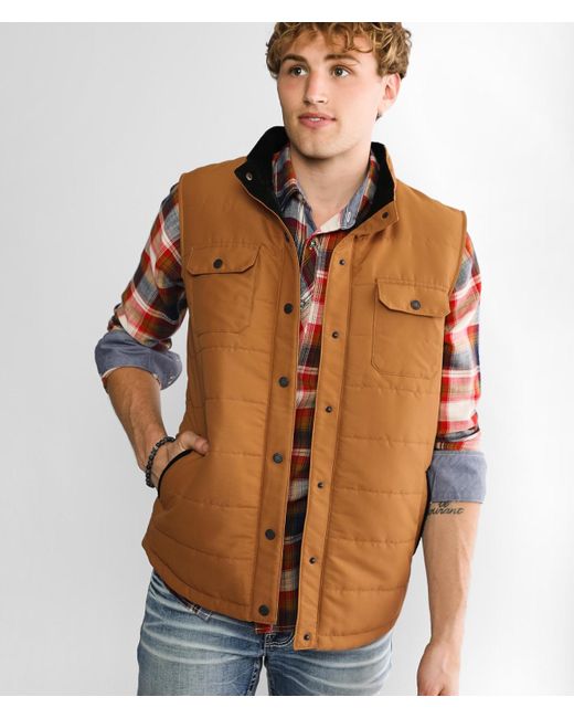 Outpost Makers Puffer Vest in Brown for Men | Lyst