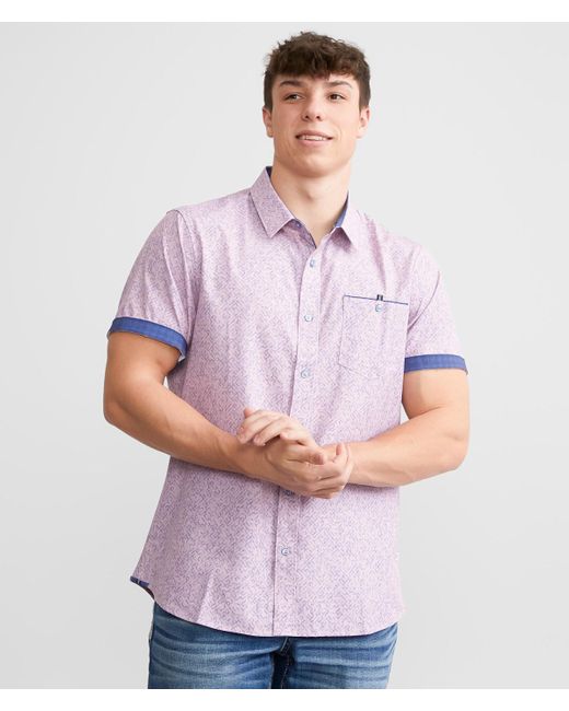 7 Diamonds Purple Dalton Stretch Shirt for men