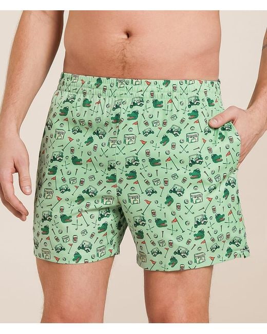 Old Row Green Gator Golf Stretch Swim Trunks for men