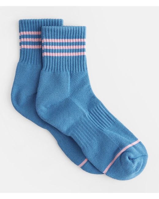 BKE Blue Striped Ankle Socks