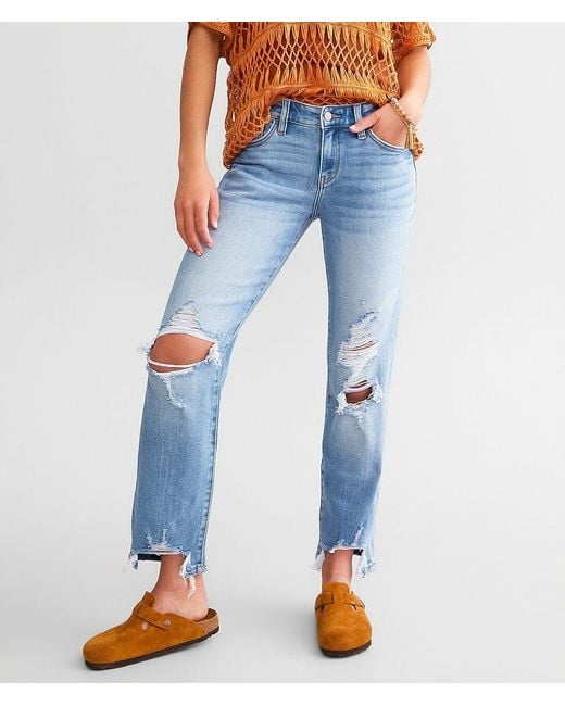 KanCan Signature;KanCan Blue Kan Can Signature Mid-Rise Relaxed Stretch Jean