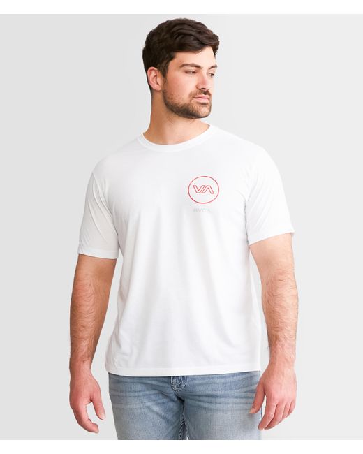 RVCA White Va Duals Sport T-shirt for men