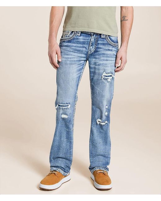 Rock Revival Blue Tyrell Boot Stretch Jean for men