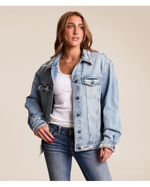 Hidden Jeans Blue Destructed Denim Jacket
