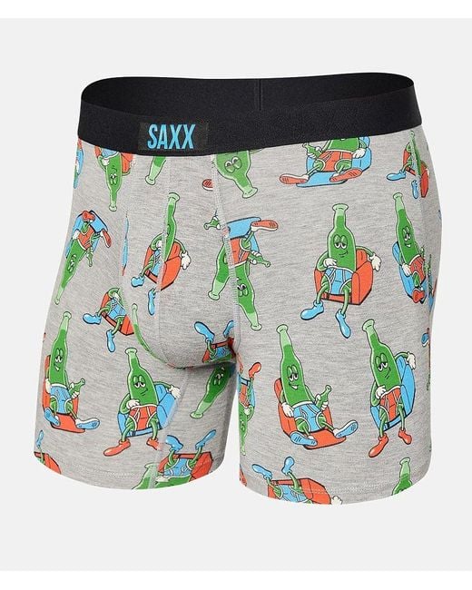 Saxx Underwear Co. Green Vibe Stretch Boxer Briefs for men