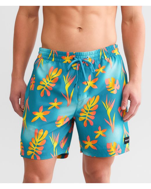 Hurley Blue Cannonball Volley Stretch Swim Trunks for men