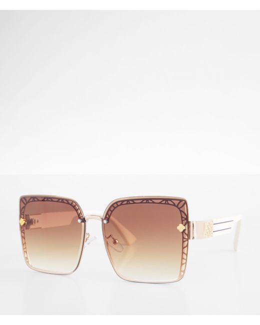 BKE Pink Oversized Square Sunglasses