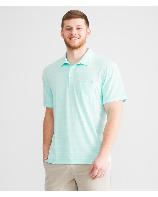 HUK Blue Waypoint Performance Polo for men