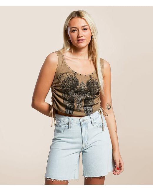 Affliction Blue Capri Tank Top