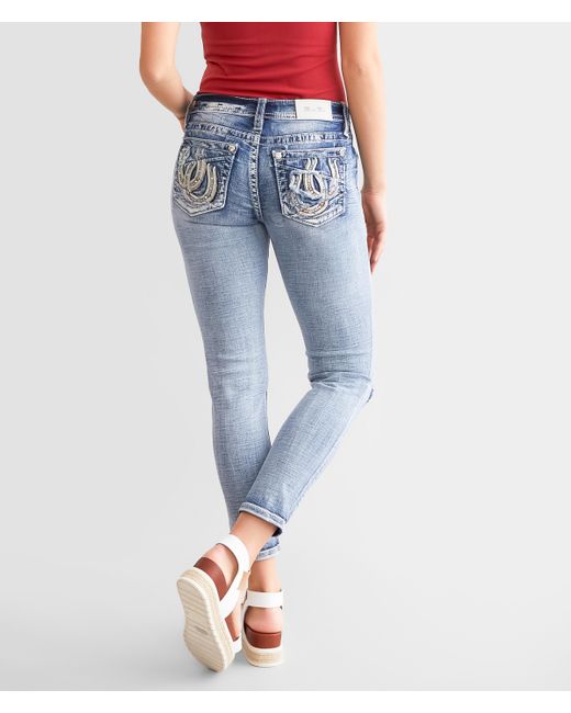 Miss Me Blue Low Rise Ankle Skinny Stretch Jean