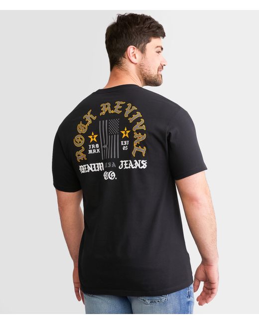 Rock Revival Black Archer T-shirt for men