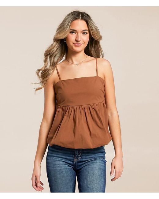 Willow & Root Blue Bubble Tank Top