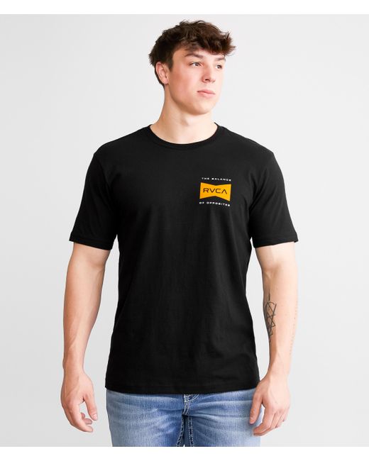 RVCA Black Pinch Fill T-shirt for men