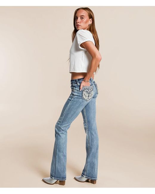 Miss Me Blue Low Rise Boot Stretch Jean