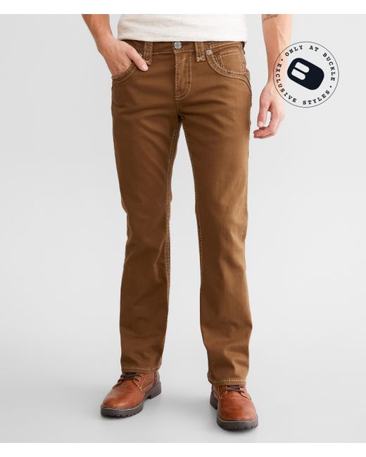 Rock Revival Brown Tandy Boot Stretch Pant for men