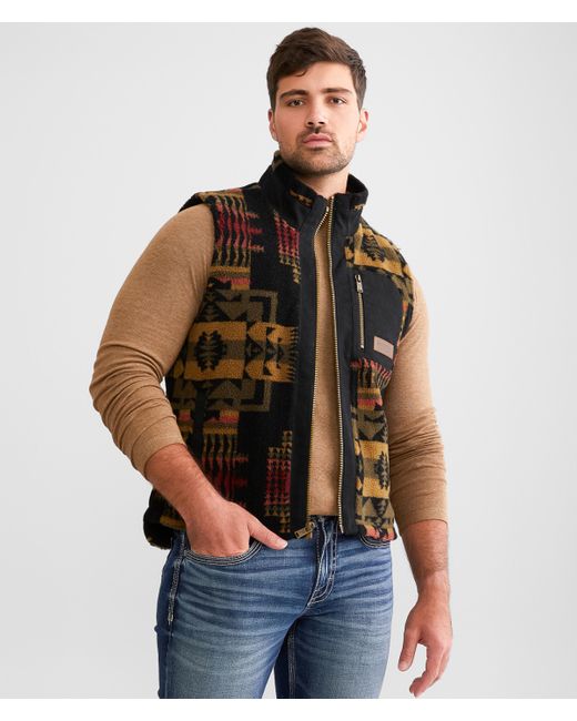 Pendleton Brown Ridgeline Fleece Vest for men