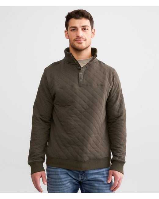Tentree Quilted Quarter Snap Pullover in Brown for Men Lyst