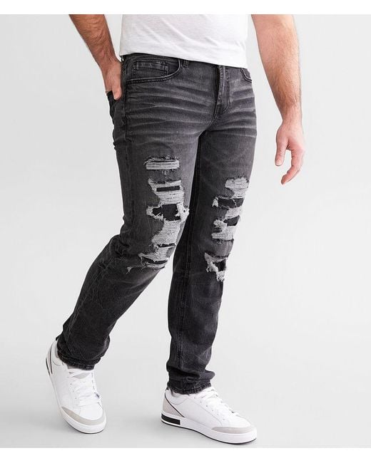 Departwest Black Wander Straight Stretch Jean for men