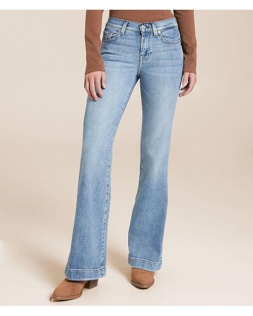 7 For All Mankind Blue Dojo Tailorless Trouser Stretch Jean