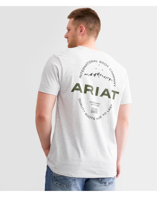 Ariat White Script Oval T-shirt for men