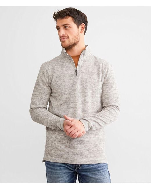 BKE Gray Saranac Quarter Zip Pullover for men