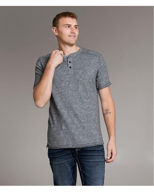 BKE Gray Marled Henley for men