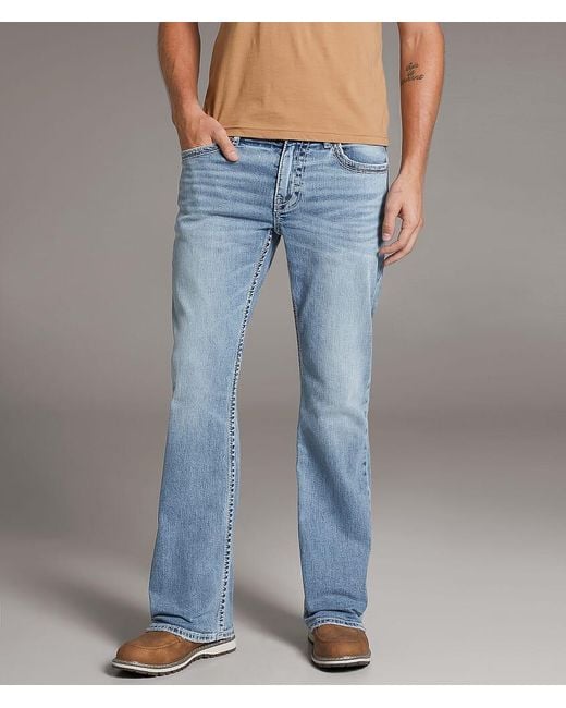BKE Men's Blue Fulton Boot Stretch Jean