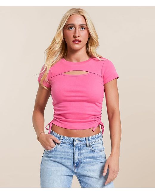 FITZ + EDDI Pink Cut-Out Top