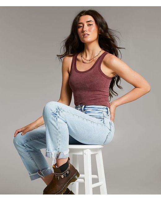 BKE Red Contour Tank Top