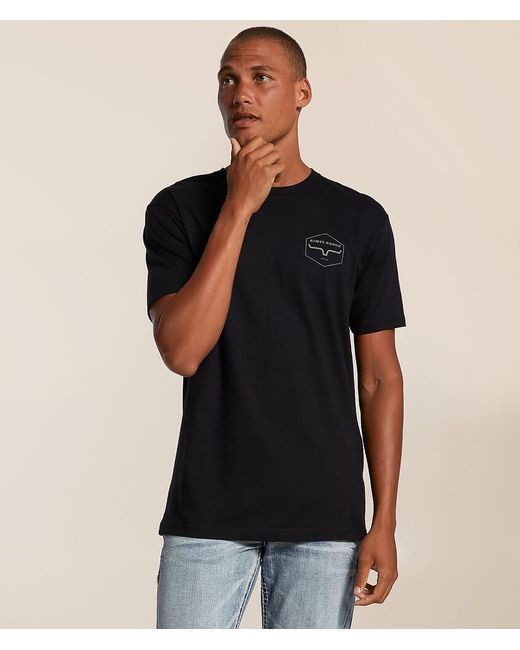Kimes Ranch Black Hex Camo T-Shirt for men