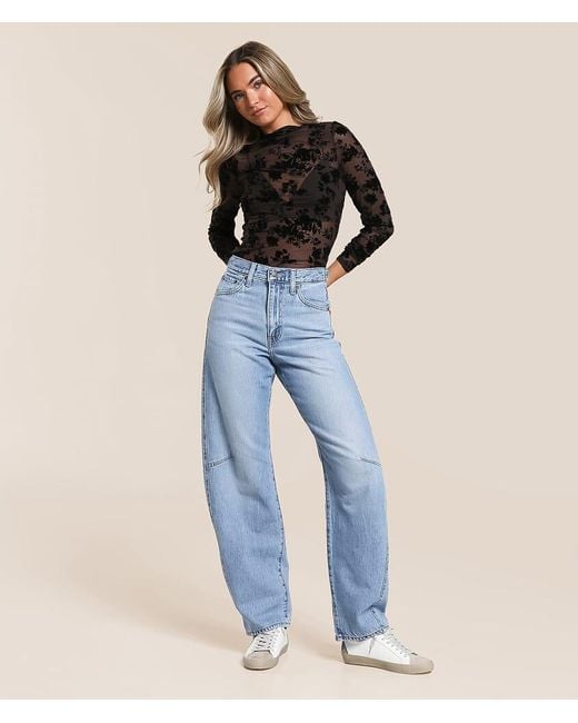 Levi's Blue Cinch Barrel Jean