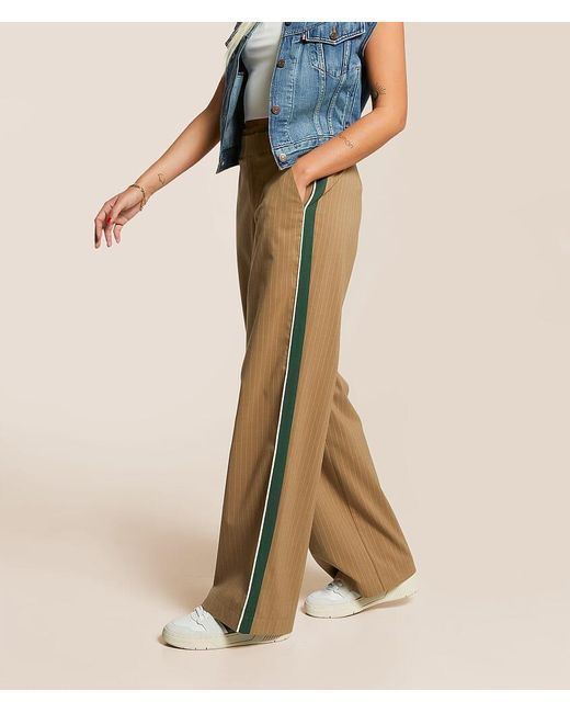 Gilded Intent Brown Pinstriped Trouser Pant