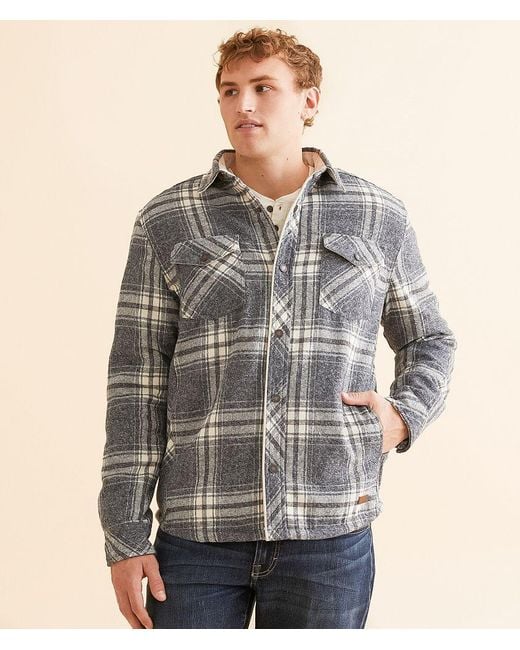 Outpost Makers Gray Plaid Shacket for men