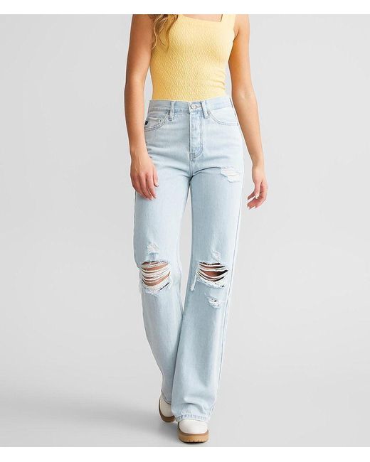 Kancan Blue Kan Can High Rise 90's Flare Jean