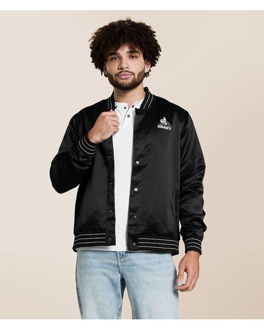 Hooey Men's Black Big Sky Satin Bomber Jacket