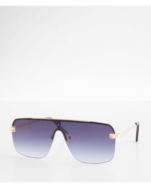 BKE Purple Trend Shield Sunglasses