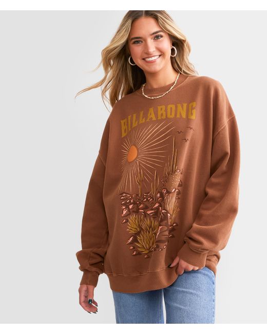 Billabong Brown Ride In Oversized Pullover