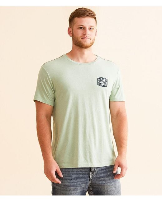 RVCA Green Badge Split T-Shirt for men