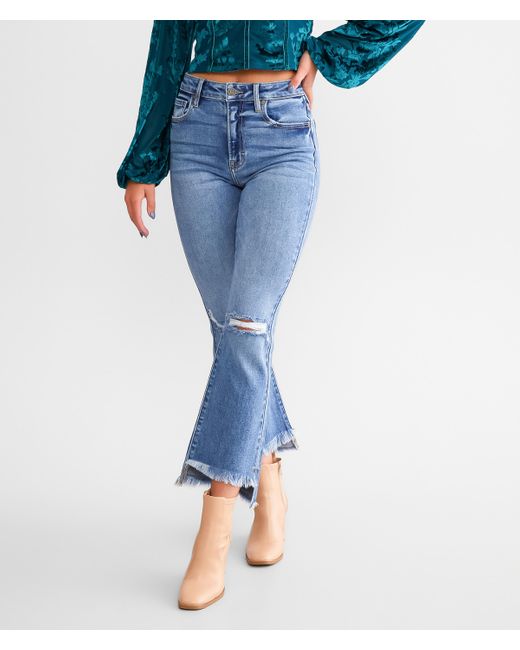 Hidden Jeans Blue Happi Cropped Flare Stretch Jean