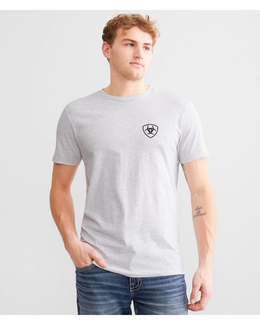 Ariat Gray Boarded Lotf Hex T-shirt for men