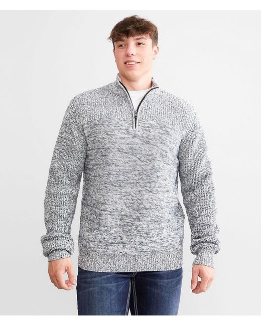 BKE Gray Quarter Zip Sweater for men