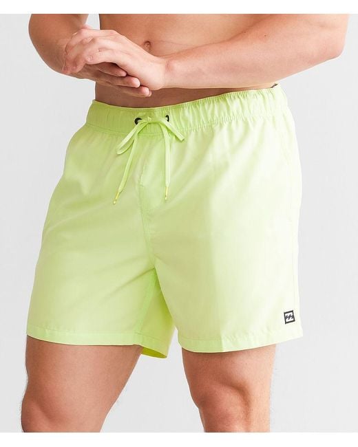 Billabong Green All Day Layback Swim Trunks for men