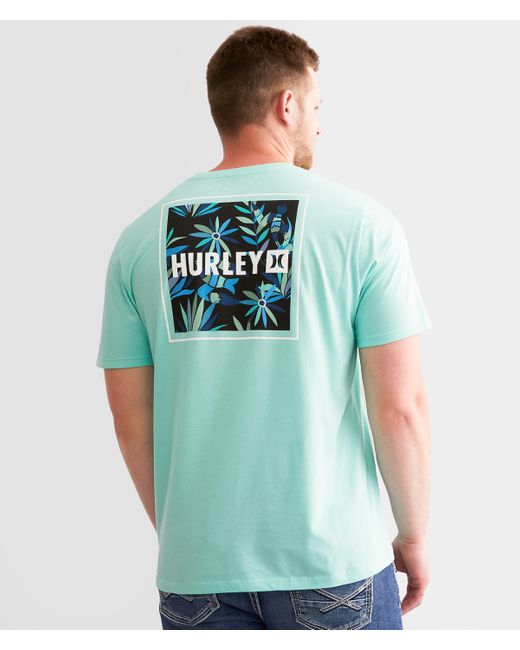 Hurley Blue Everyday Four Corners T-shirt for men