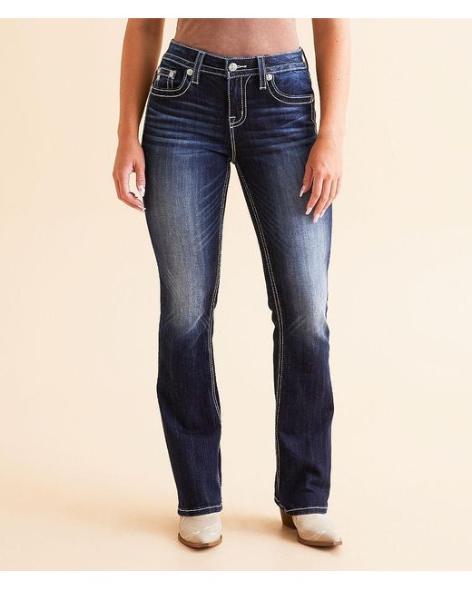 Miss Me Blue Curvy Tailored Boot Stretch Jean