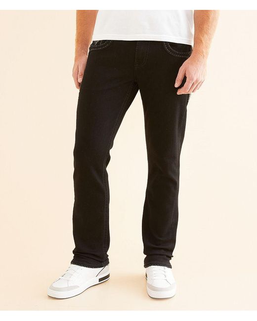Rock Revival Black Ziggy Slim Straight Stretch Jean for men