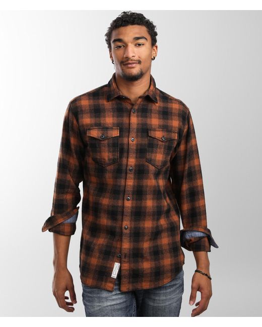 Blurory Plaid Shirt in Orange;Black 