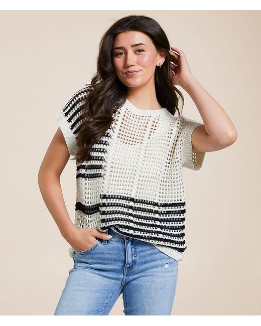 Blu Pepper Natural Striped Sweater