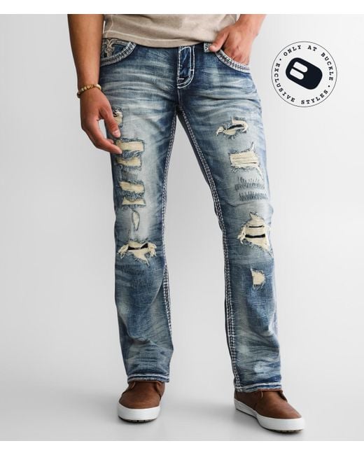 Rock Revival Blue Rhett Boot Stretch Jean for men