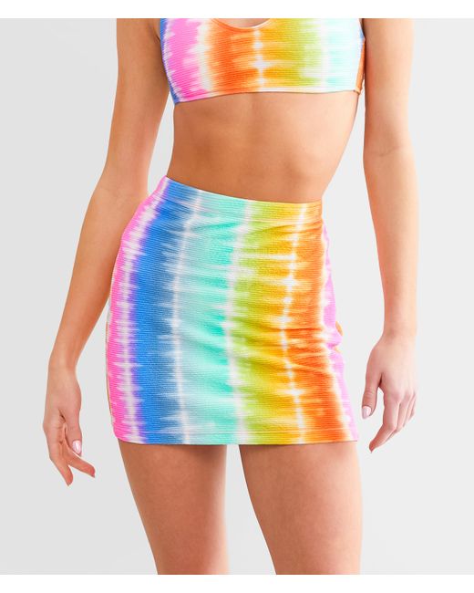 Hurley Multicolor Rainbow Ombre Mini Skirt