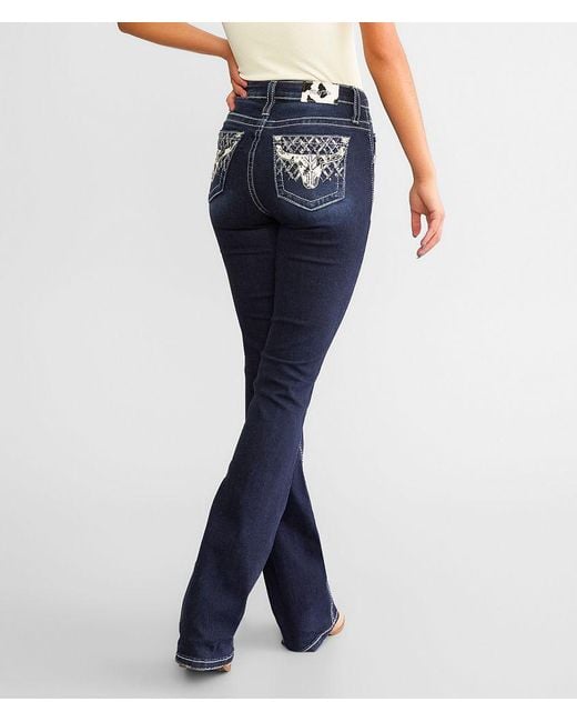 Miss Me Blue High Rise Boot Stretch Jean
